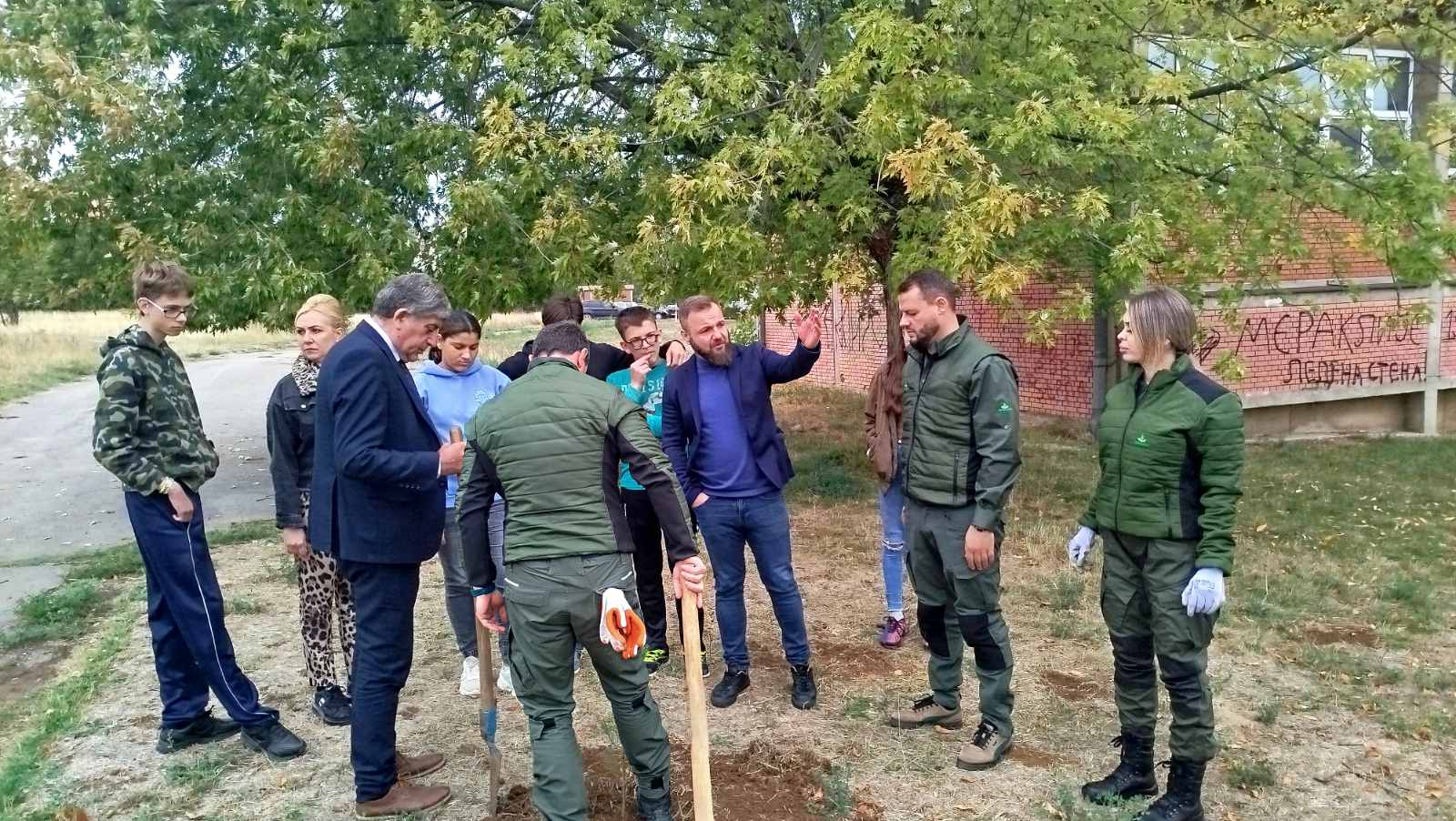 ЗАСАЂЕНЕ САДНИЦЕ БОРА У СПЕЦИЈАЛНОЈ ШКОЛИ БУБАЊ НИШ